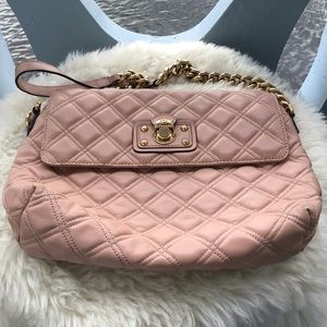 Marc Jacobs Blush Pink Lambskin Leather Diamond Quilted Shoulder Handbag